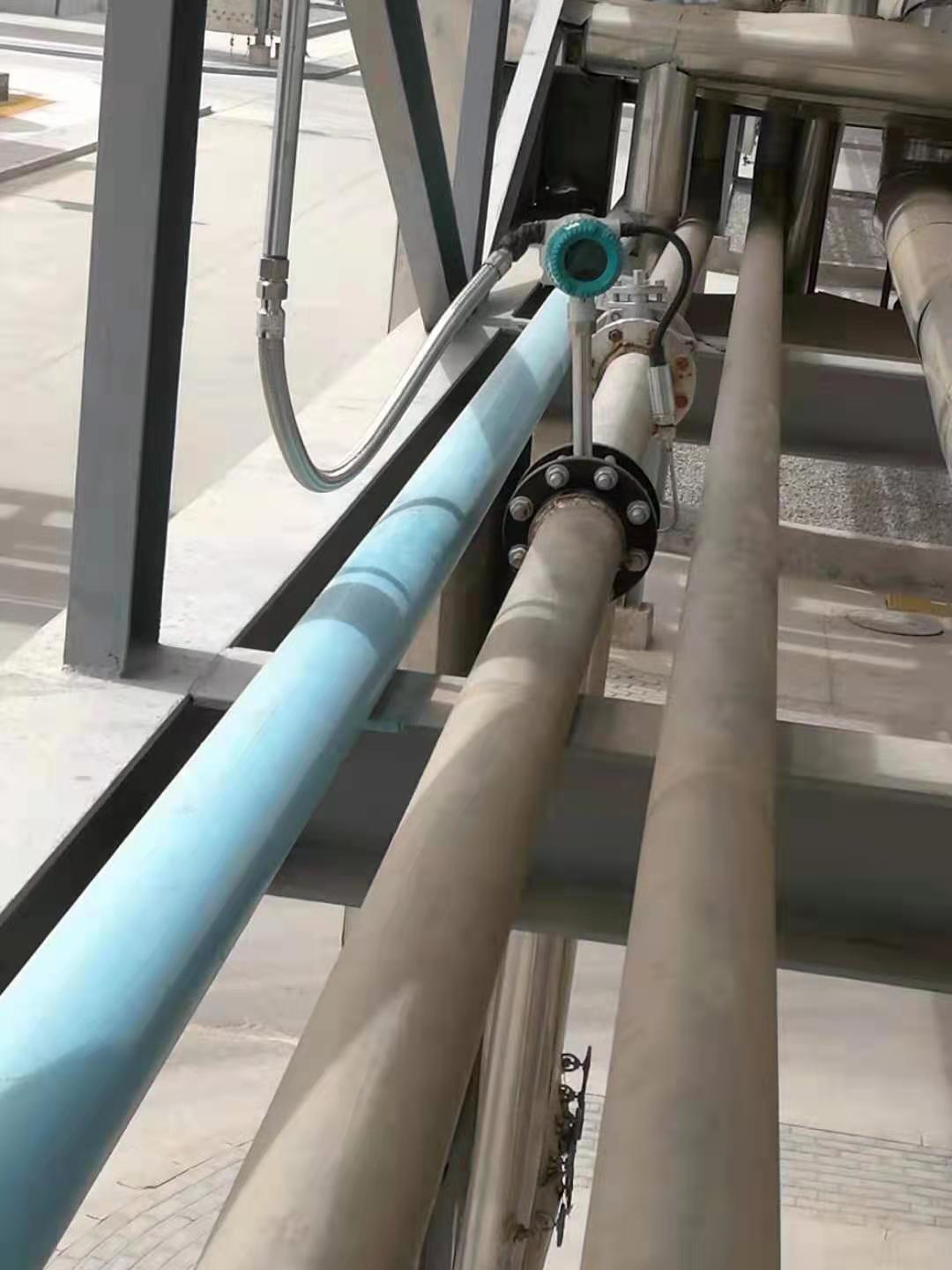 化工厂涡街流量计,安装调试完毕-今年会